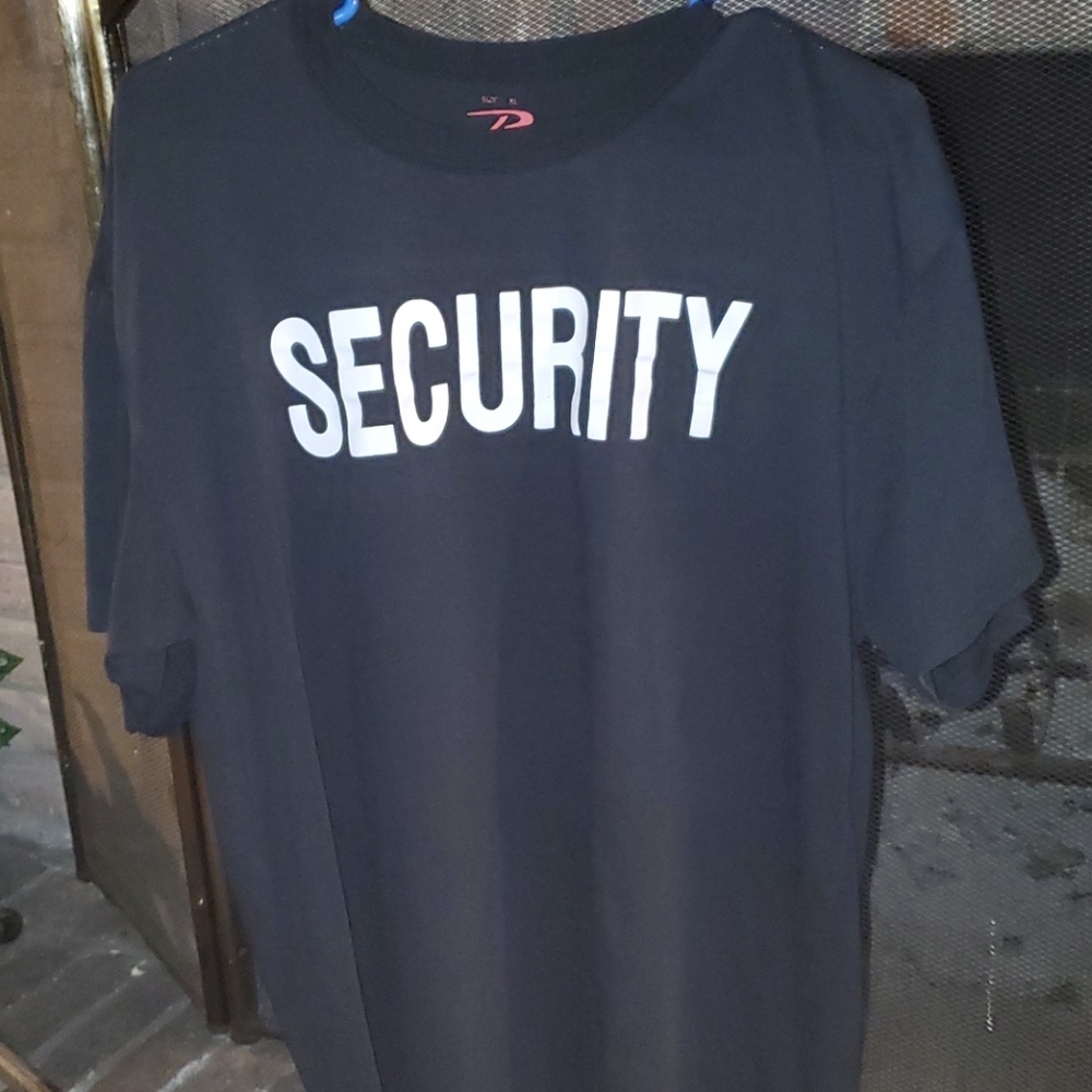 Double sided X-L Security Tee Black